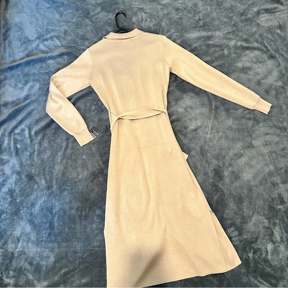 Lulu’s Beige Button Down Sweater Dress - Picture 5 of 5